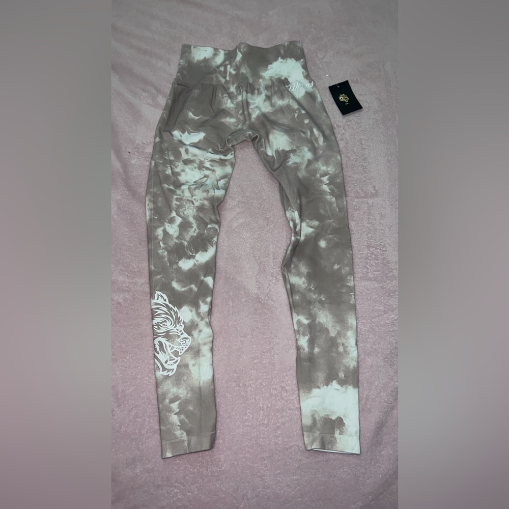 Darc sport | Big Wolf Everson Seamless Leggings in Ivory Marble, size Small